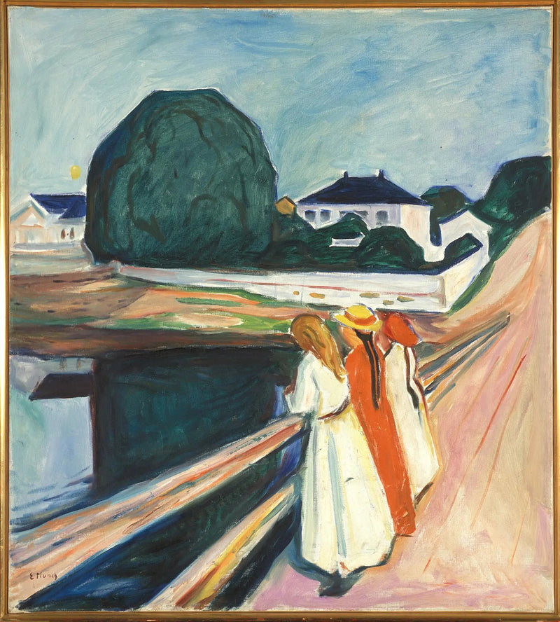 Pigerne på broen - Edvard Munch