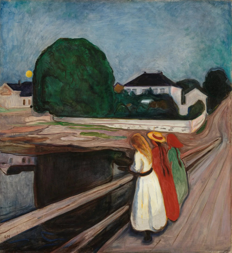 Pigerne på broen - Edvard Munch