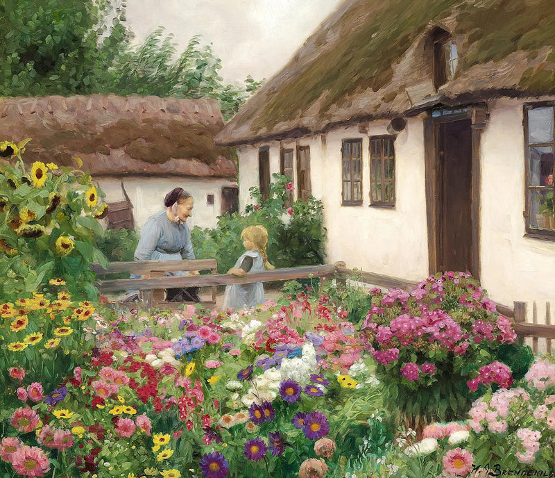 Have gardenerens blomster. - H. A. Brendekilde