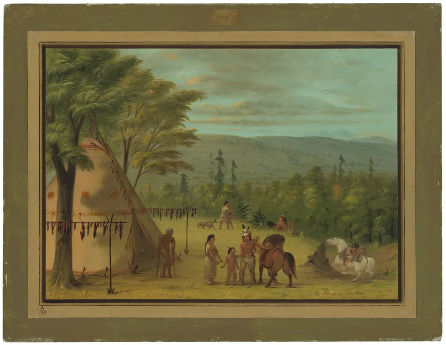 Cheyenne-brødrene begynder deres efterårsjagt - George Catlin