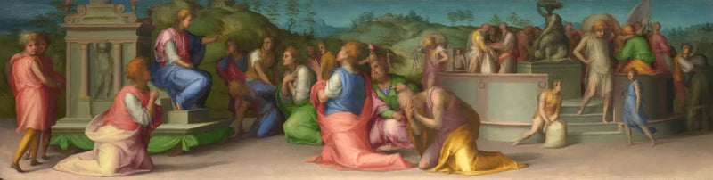 Josephs brødre beder om hjælp - Pontormo