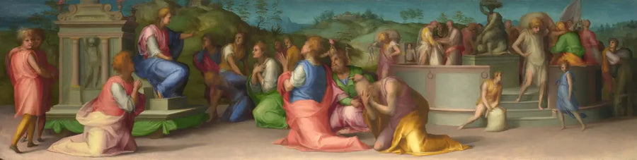 Josephs brødre beder om hjælp - Pontormo