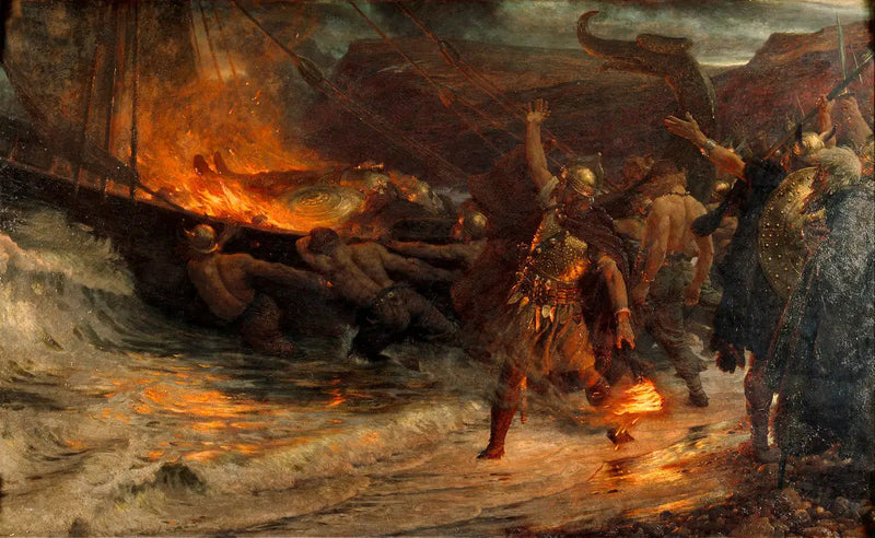 Vikingens begravelse - Frank Bernard Dicksee