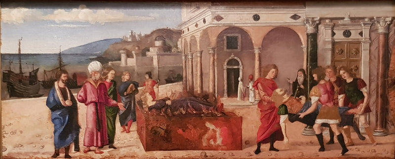 Marcus Plautius og Orestilla's begravelsesceremoni - Cima da Conegliano