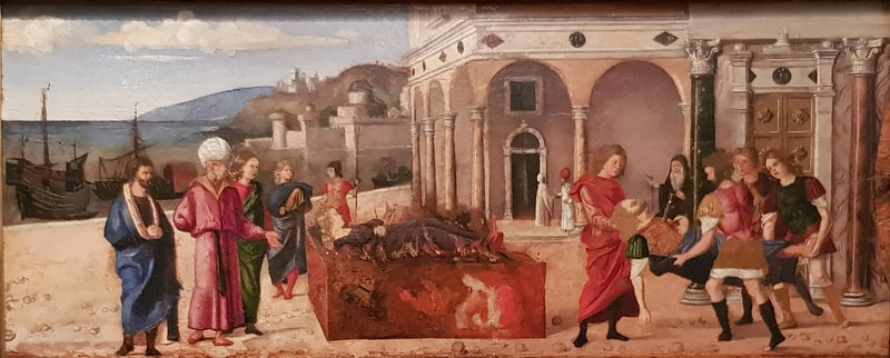 Marcus Plautius og Orestilla's begravelsesceremoni - Cima da Conegliano