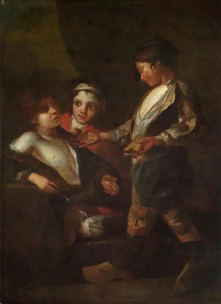 Gadebørnene spiser (diptyk, højre panel) - Bartolomé Esteban Murillo