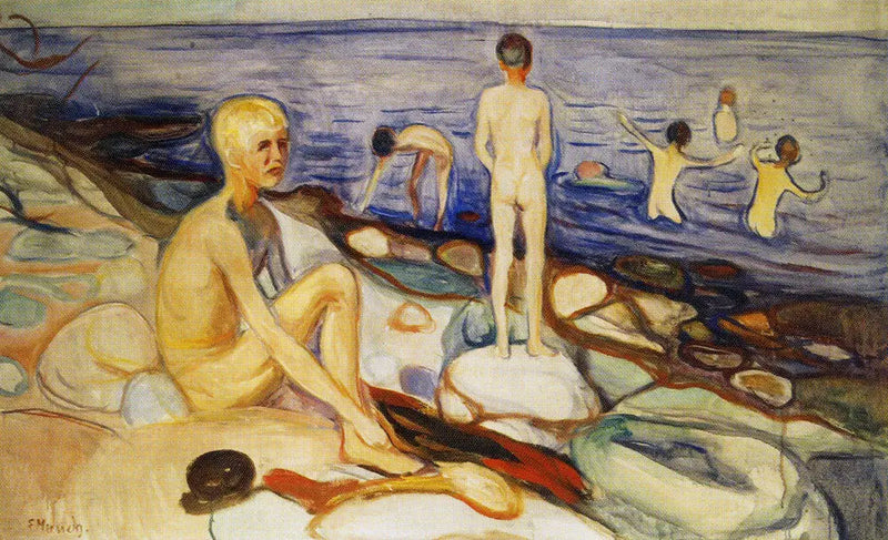 Drengene, der bader - Edvard Munch
