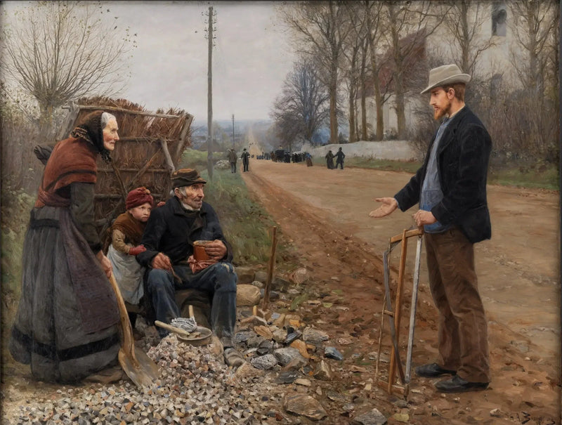 Folk ved vejkanten - H. A. Brendekilde