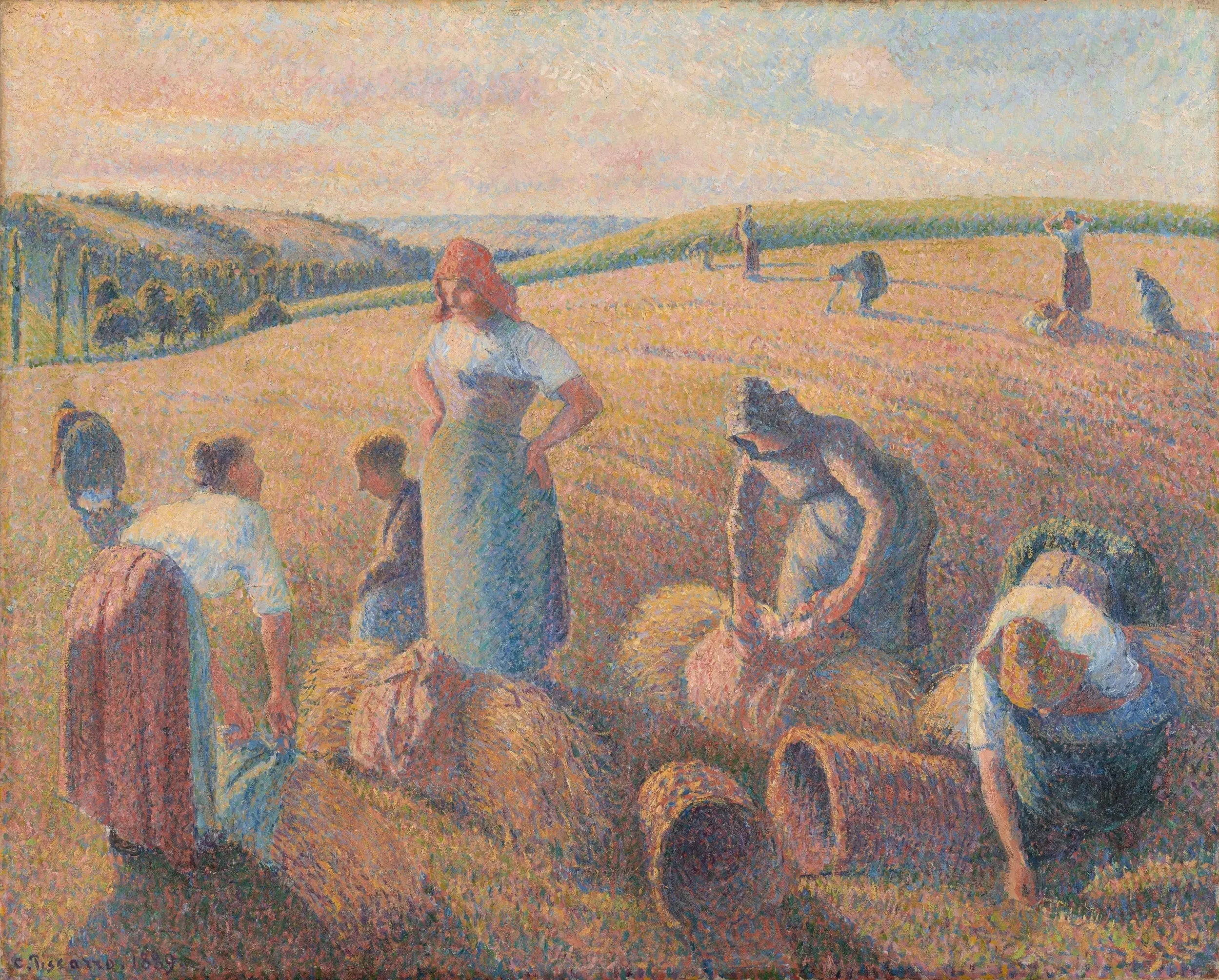 Les glaneuses - Camille Pissarro image 1 reproduction de peinture à l’huile