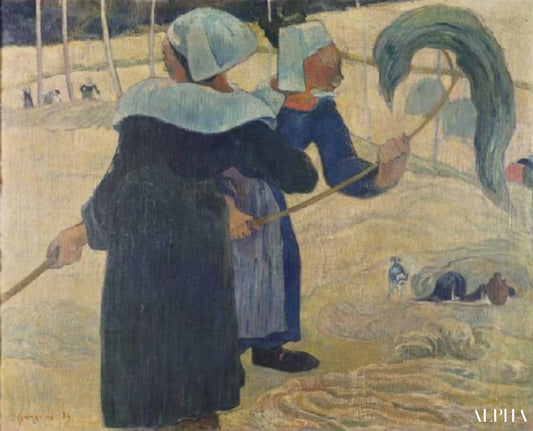 Les gouttières de fabrication de foin - Paul Gauguin - Reproductions de tableaux et peintures haut de gamme