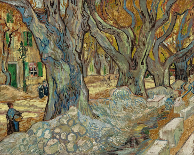 De store platantræer (Vejarbejdere i Saint-Rémy) - Vincent van Gogh