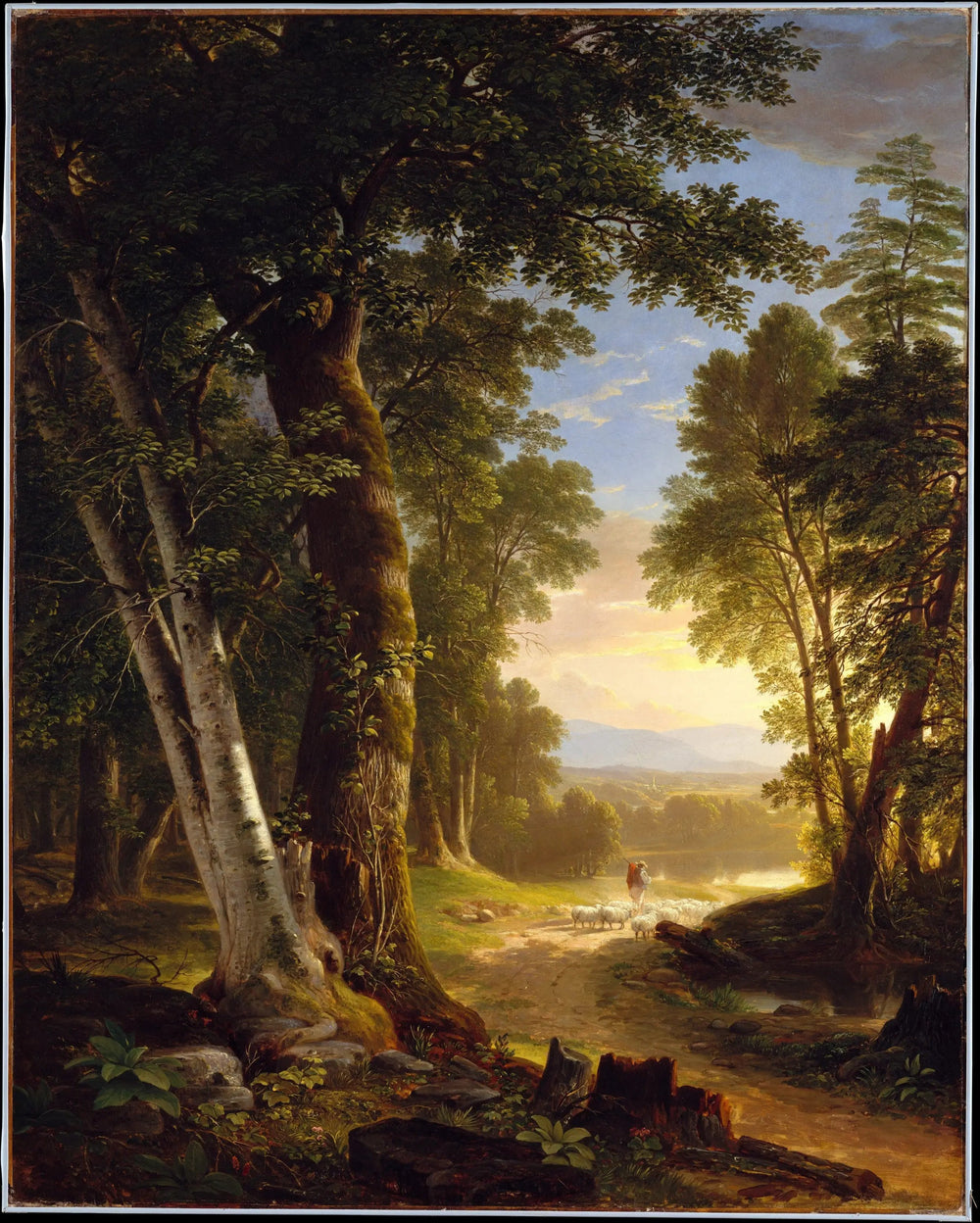 Les Hêtres - Asher Brown Durand image 1 copie de tableau peinte à la main