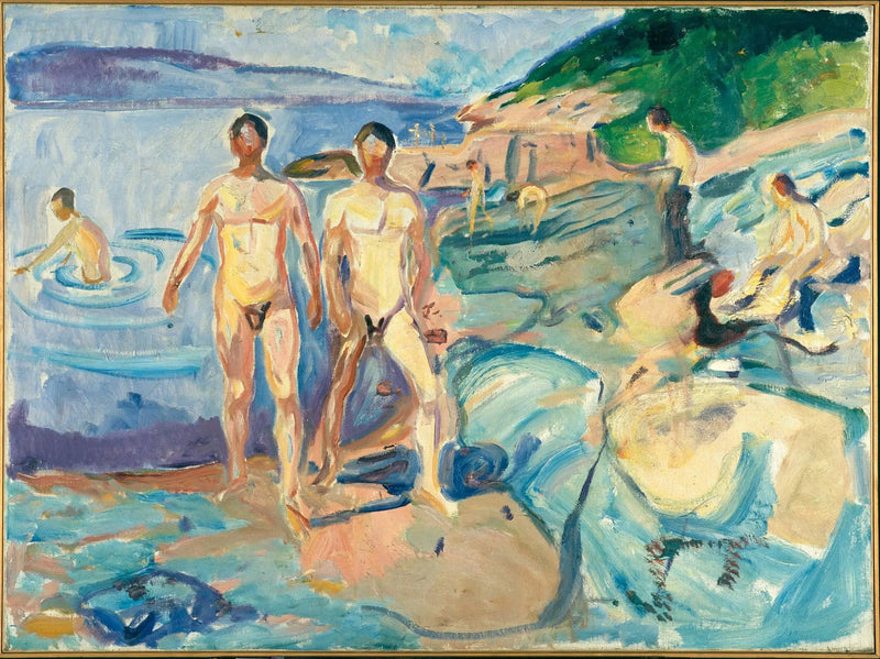 Mændene, der bader - Edvard Munch