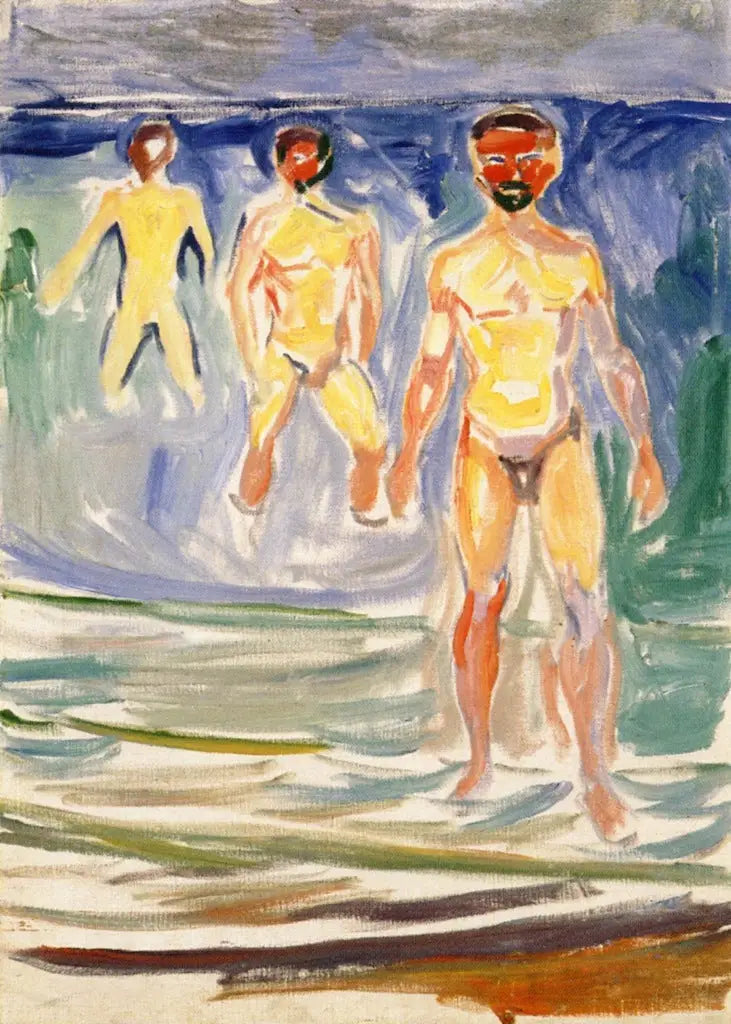 Mændene, der bader - Edvard Munch