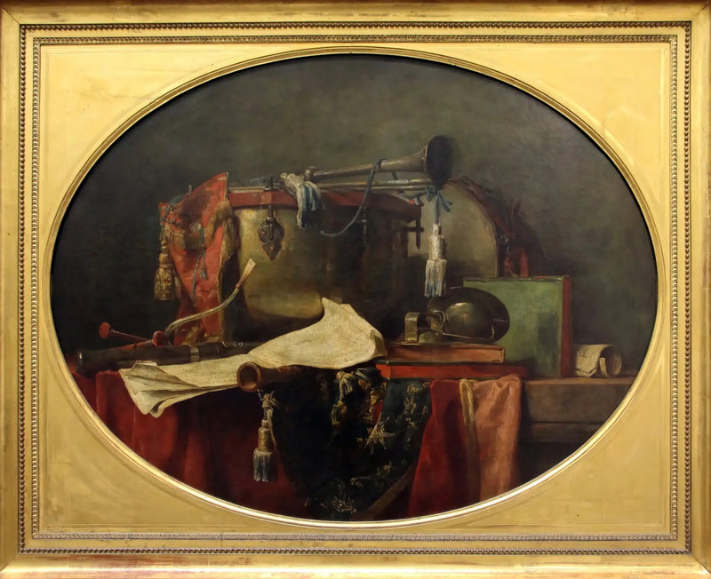 De militære musikinstrumenter - Jean Siméon Chardin