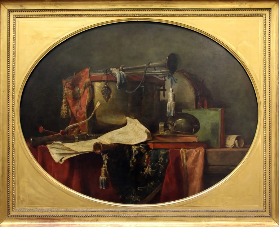 De militære musikinstrumenter - Jean Siméon Chardin