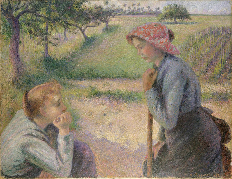 De unge landkvinder - Camille Pissarro
