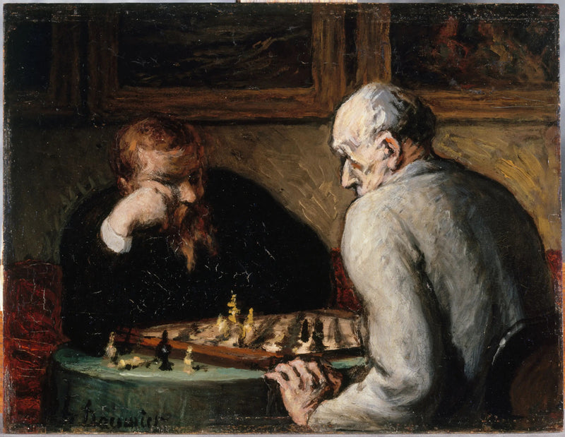 Skakspillere - Honoré Daumier