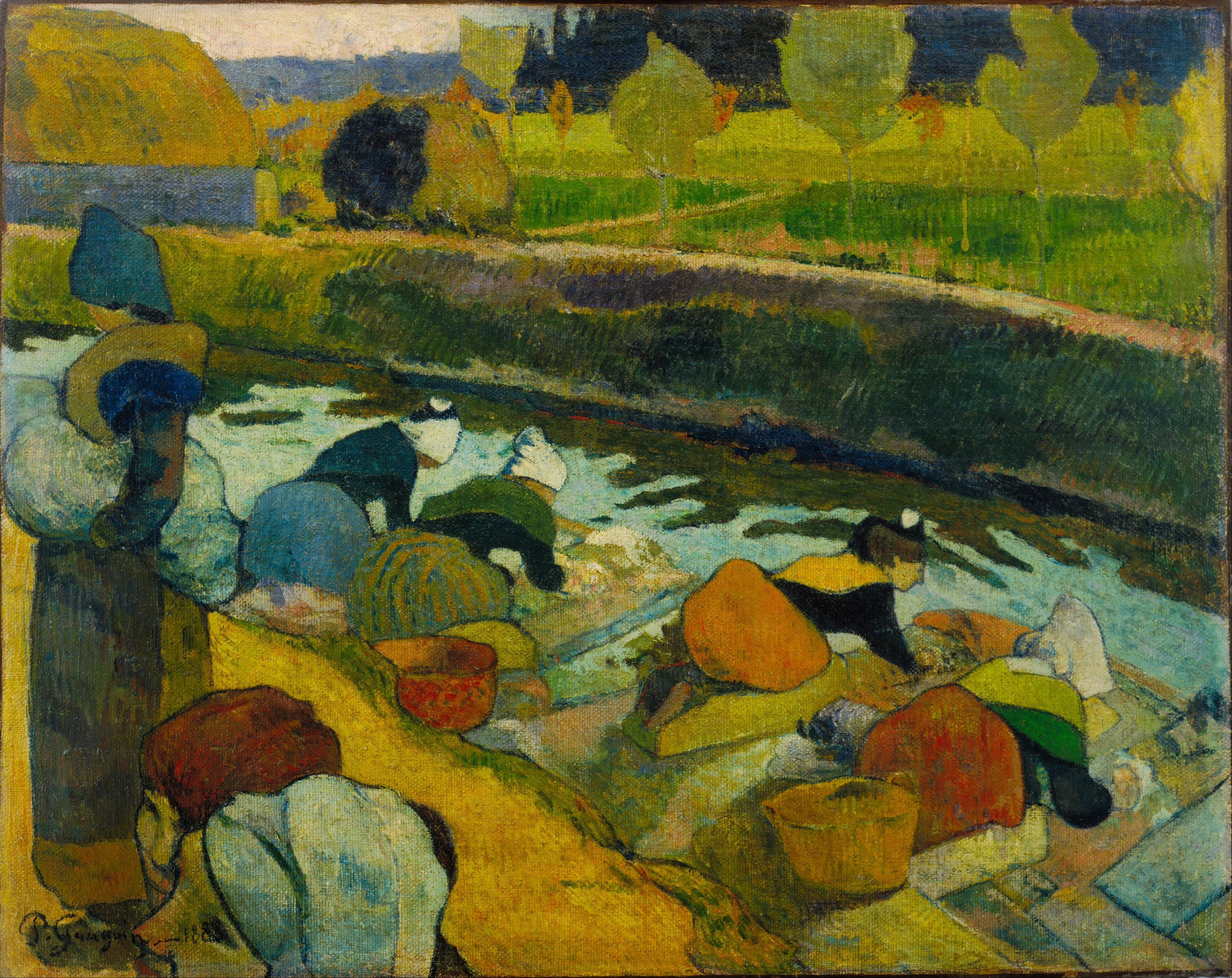 Vaskemaskiner i Arles I (Kongens Roubine) - Paul Gauguin