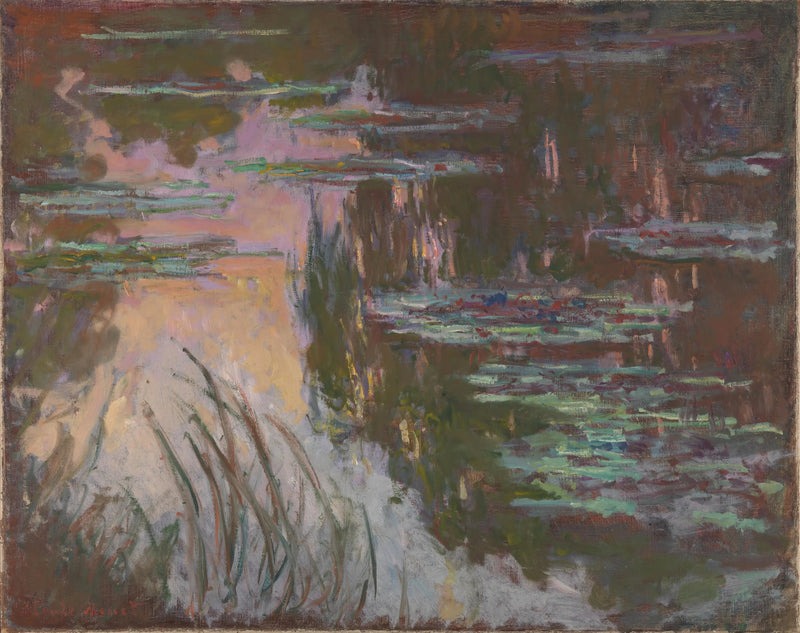 Åkander, solnedgang - Claude Monet