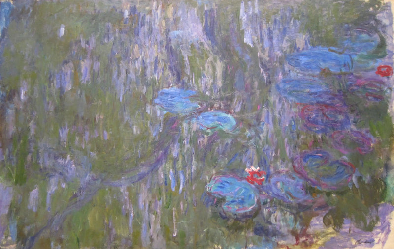 Åkanderne, spejlinger af hængende piletræer - Claude Monet