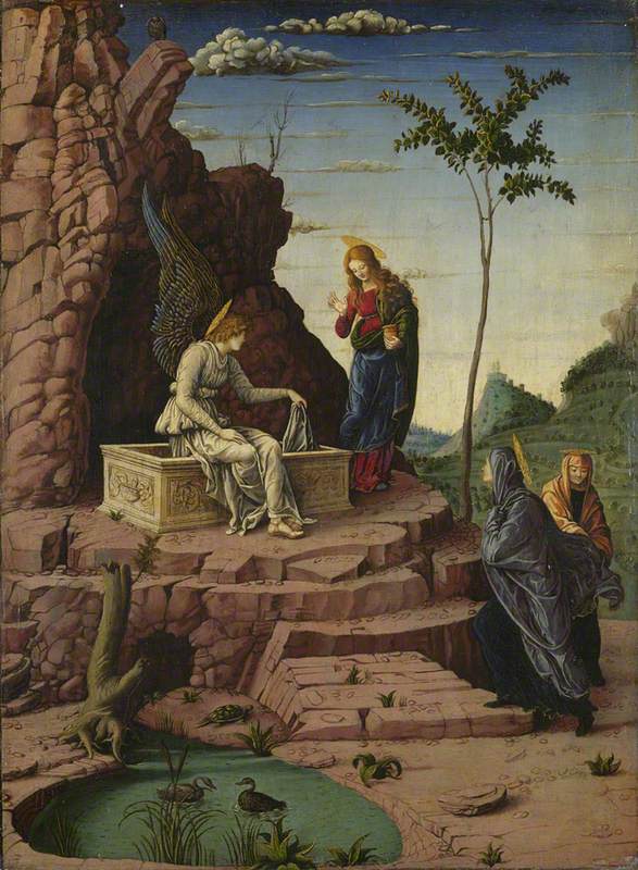 Marier ved Gravpladsen - Andrea Mantegna