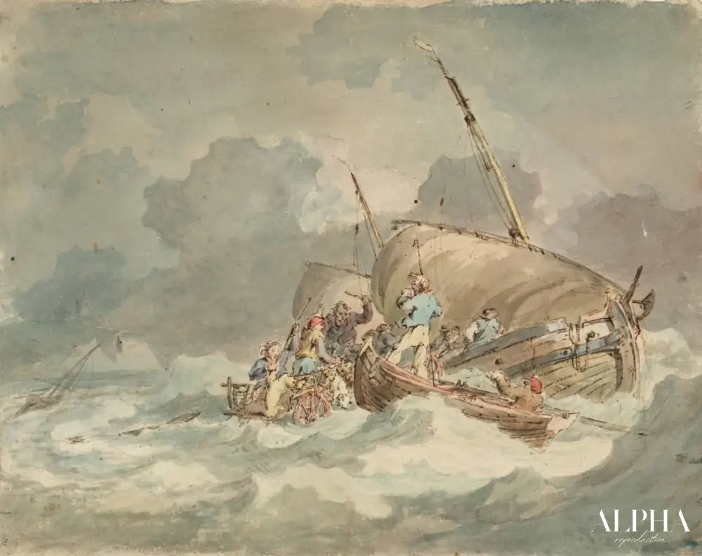 Les marins embarquent des cochons - William Turner - Reproductions de tableaux et peintures haut de gamme