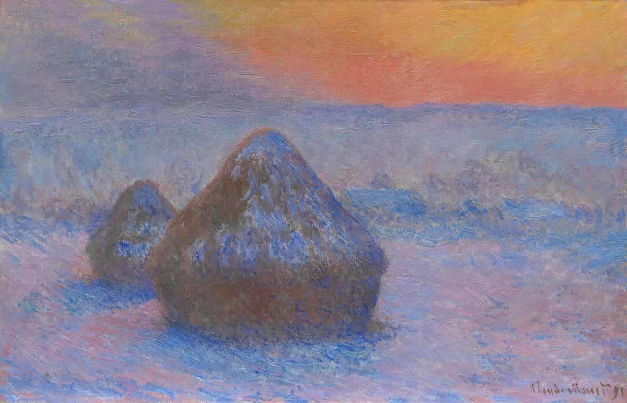 Hvedemøllerne (mus, sneeffekt) - Claude Monet