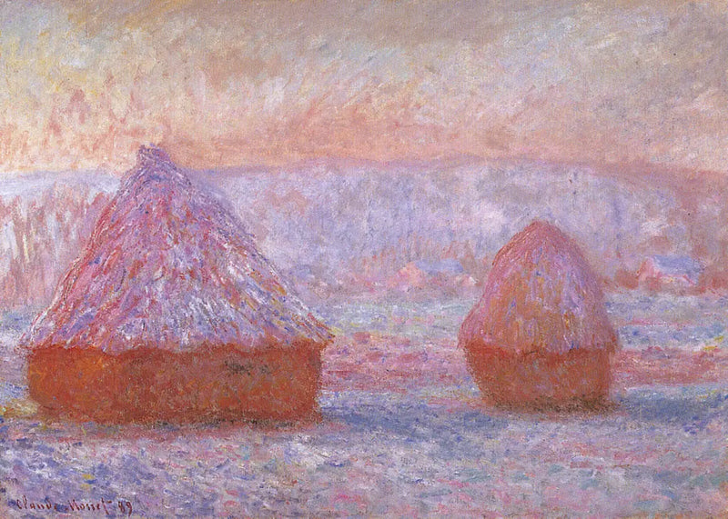 Høstak, Giverny, morgenlys - Claude Monet