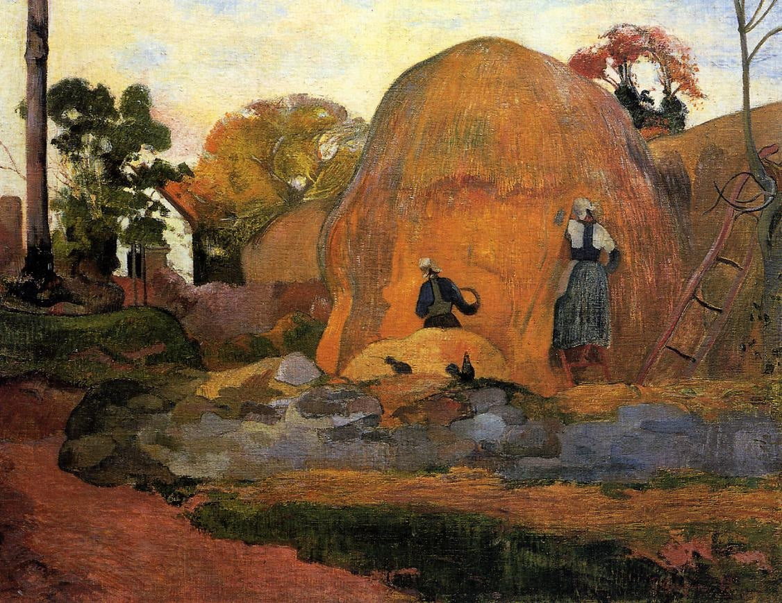 De gule høstakker - Paul Gauguin