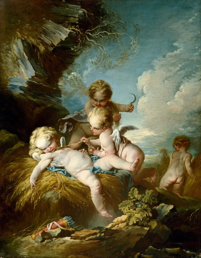 De høstfolk af cherubiner - François Boucher