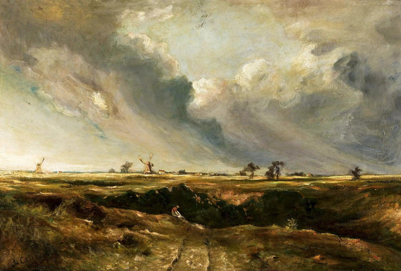 Vindmøller i landskabet. - John Constable