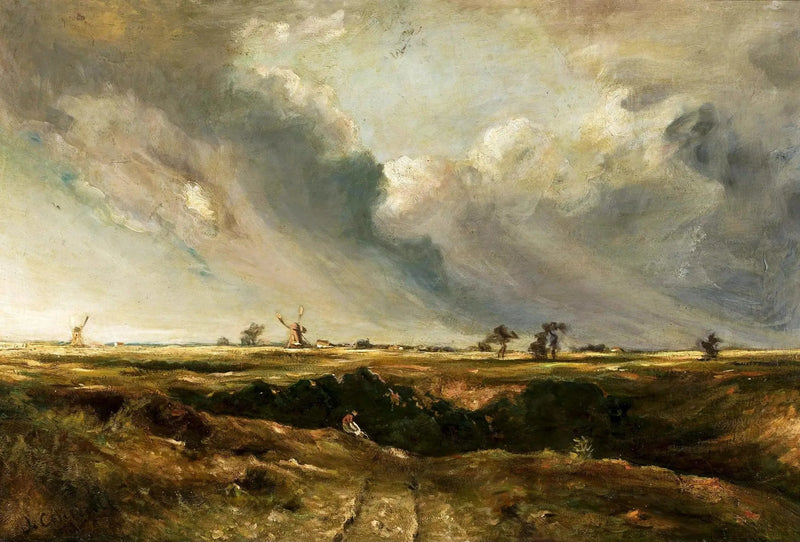 Vindmøller i landskabet. - John Constable