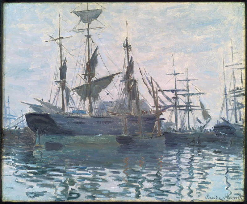 Skibene i en havn - Claude Monet