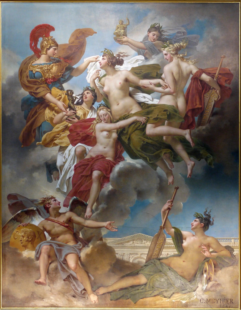 Parthenope's Nymfer ledet af skønhedens gudinde - Charles Meynier