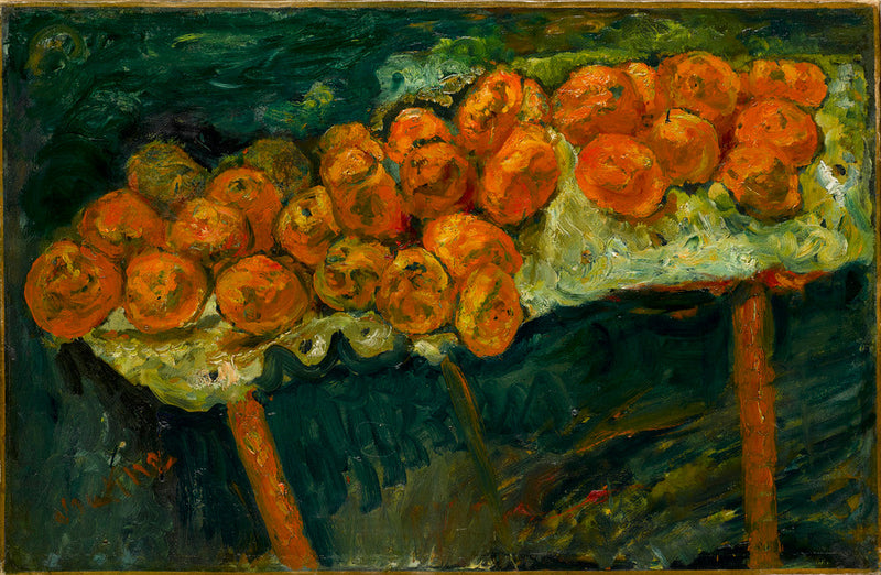 Appelsiner på grøn baggrund - Chaim Soutine