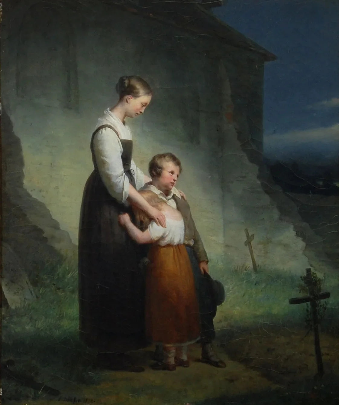Les orphelins - Ary Scheffer image 1 copie de tableau peinte à la main