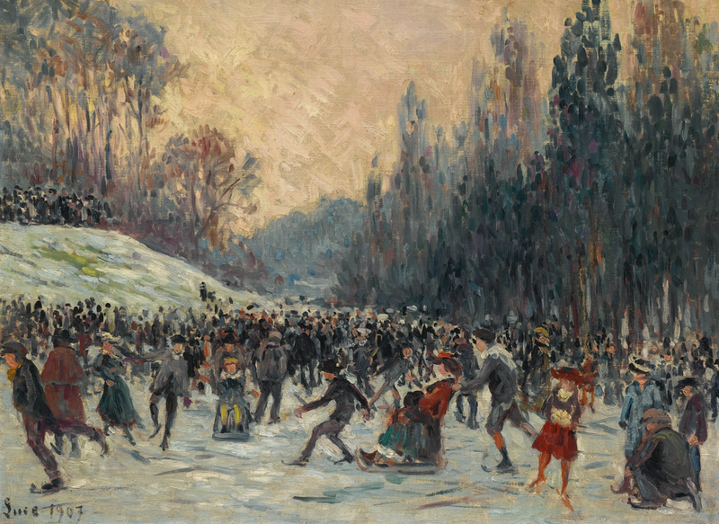 Skøjteløberne - Maximilien Luce