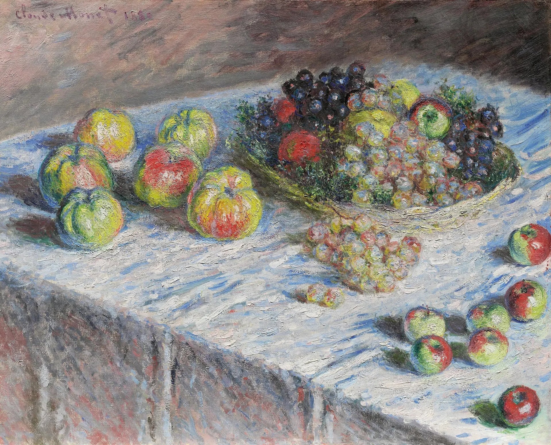 Les pommes et les raisins - Claude Monet image 1 reproduction d’œuvre d’art à l’huile