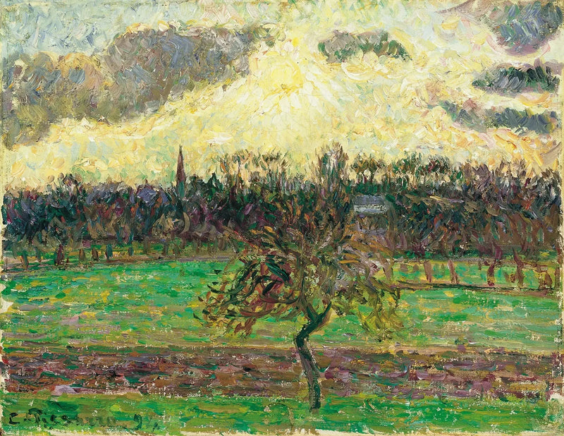 De enge ved Éragny, æble - Camille Pissarro