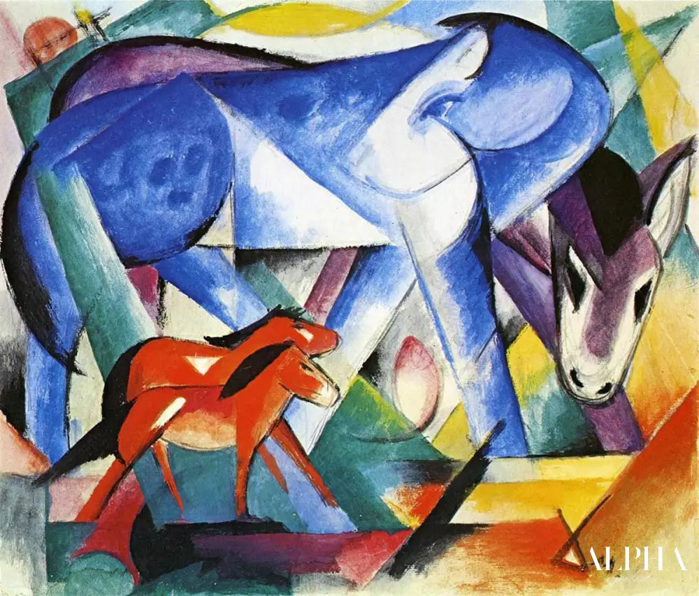 Les premiers animaux - Franz Marc - Reproductions de tableaux et peintures haut de gamme