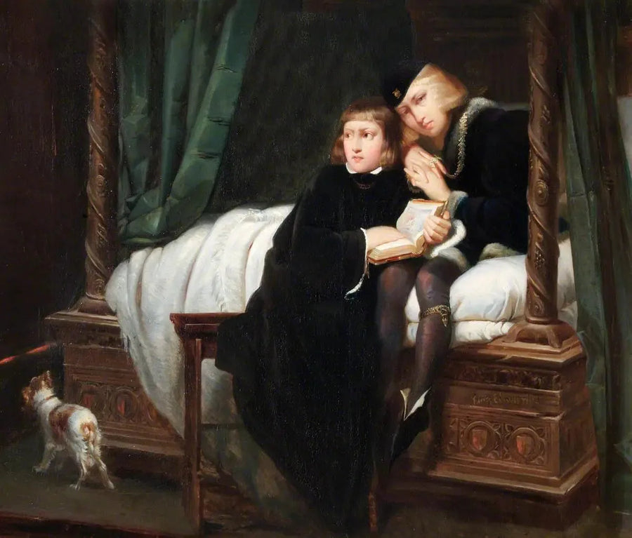 Prinsene fra Tårnet (Edvard V og Hertugen af York) - Paul Delaroche