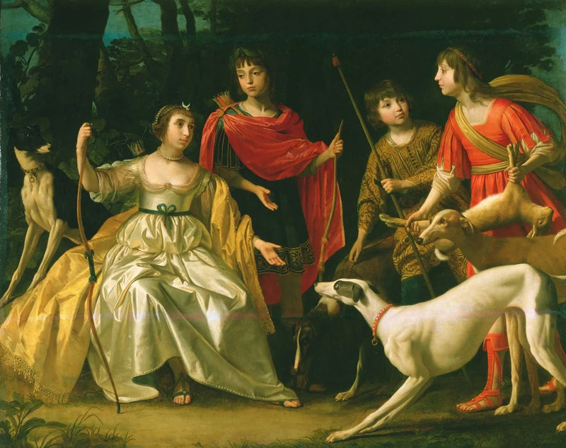 De fire ældste børn af kongen og dronningen af Böhmen - Gerrit van Honthorst