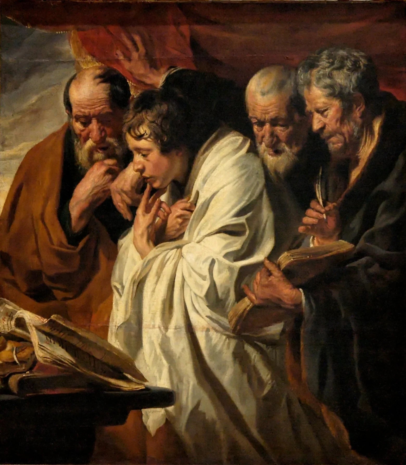 Les Quatre Évangélistes - Jacob Jordaens image 1 copie peinte à la main à l’huile