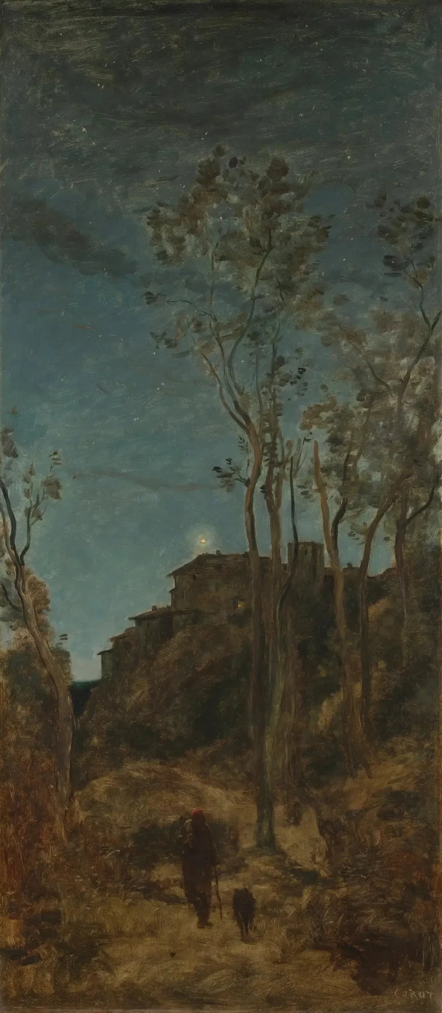 De fire tidspunkter på dagen: nat - Jean-Baptiste Camille Corot