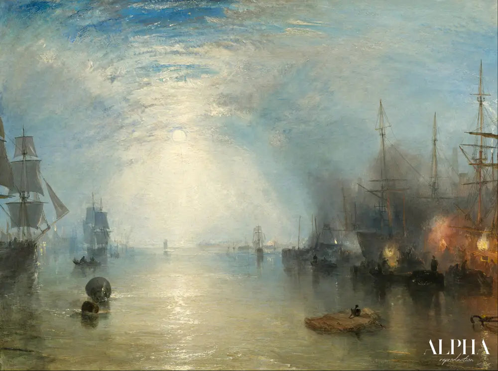 Les quillards s'agitent dans les charbons au clair de lune - William Turner - Reproductions de tableaux et peintures haut de gamme