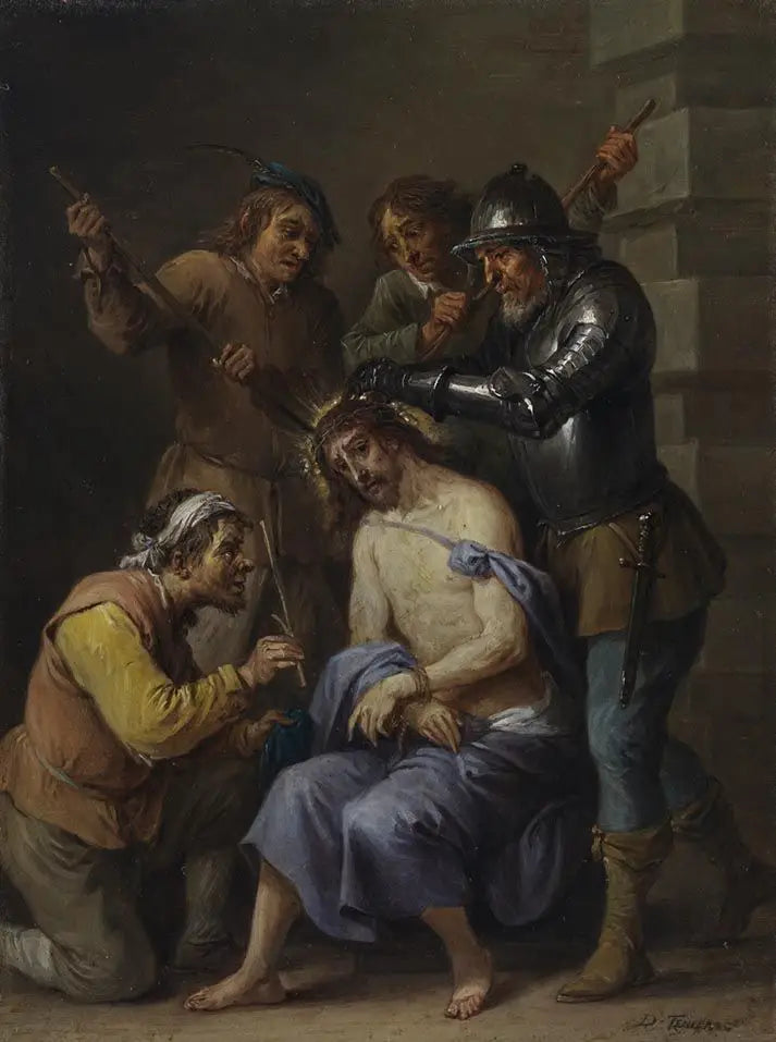 De femten hemmeligheder af rosenkransen: Kristi tornekrone - David Teniers den Yngre