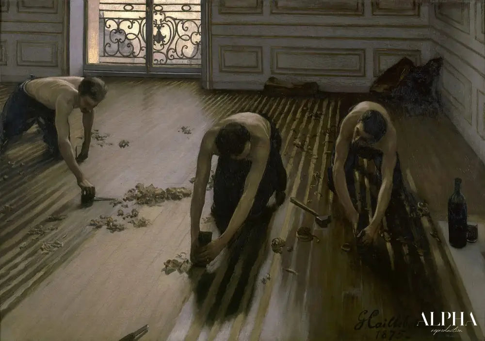 Les Raboteurs de parquet - Caillebotte - Reproductions de tableaux et peintures haut de gamme