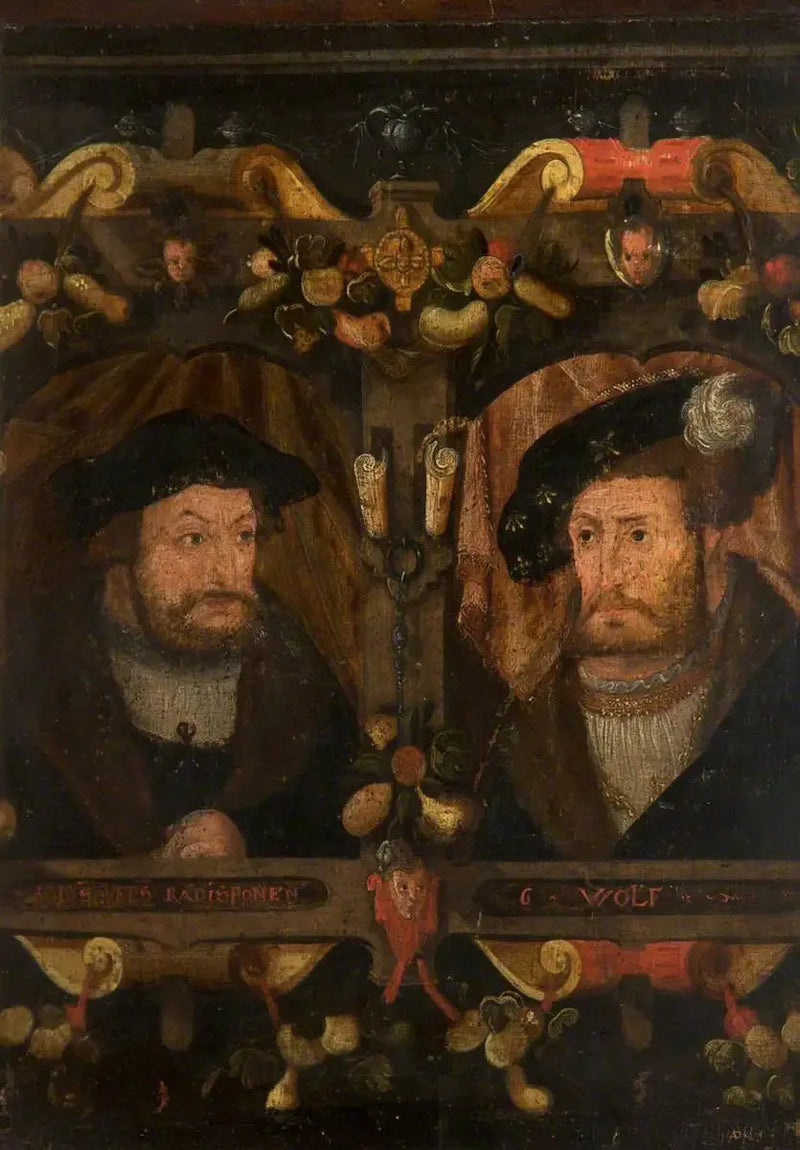 Reformatorerne Radisponen og G. Wolf (Frédéric « den Visdomsfulde », 1463-1525, og Jean I, « den Konstant », 1468-1532) - Lucas Cranach den Ældre