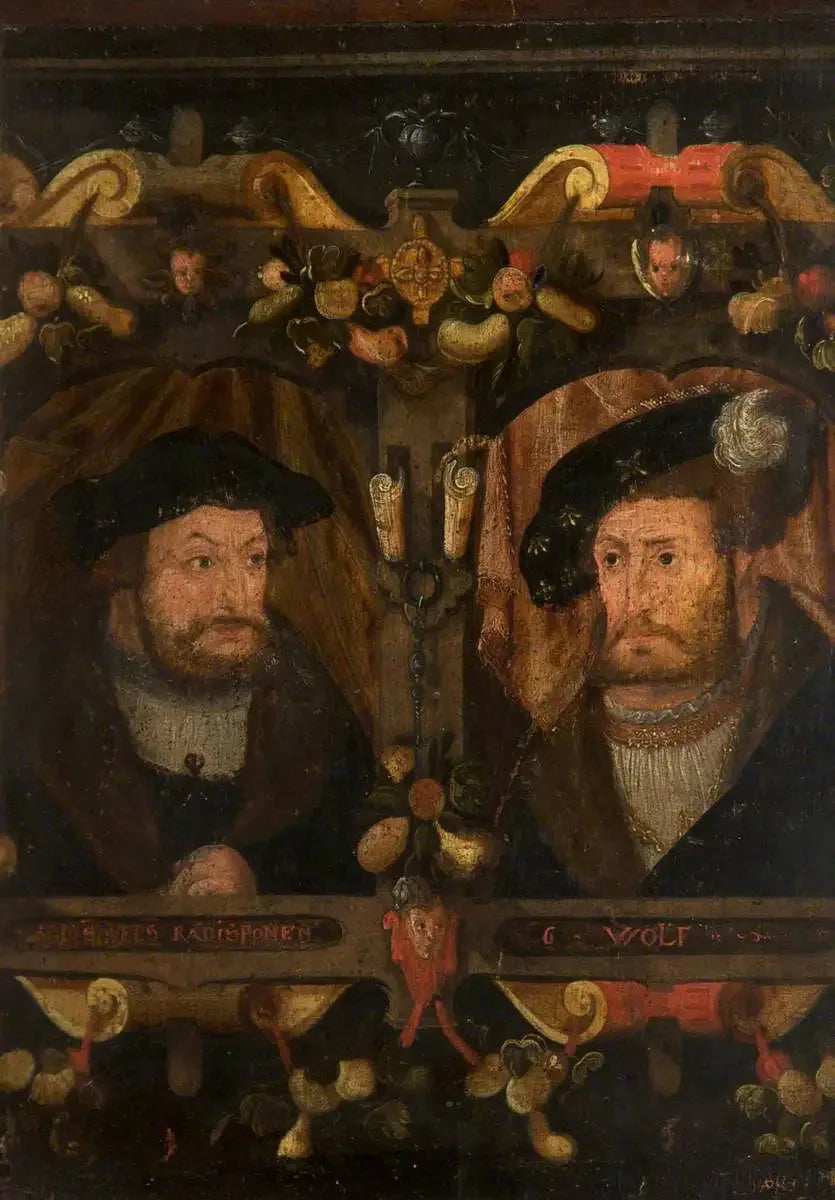 Reformatorerne Radisponen og G. Wolf (Frédéric « den Visdomsfulde », 1463-1525, og Jean I, « den Konstant », 1468-1532) - Lucas Cranach den Ældre